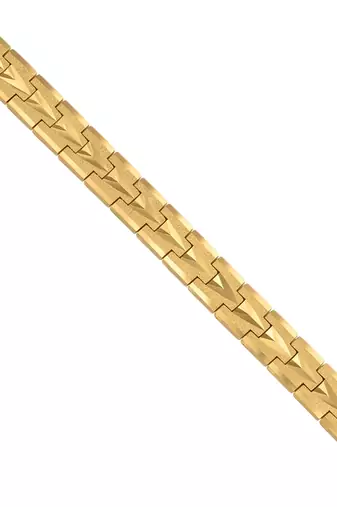 Brass micron buff gold finish stylish bracelet for men women