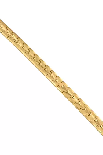 Brass micron buff gold finish stylish bracelet for men women