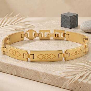 Brass gold plated bracelet for men women 1