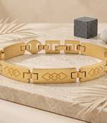 Brass gold plated bracelet for men women