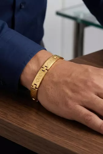 Brass gold plated bracelet for men women