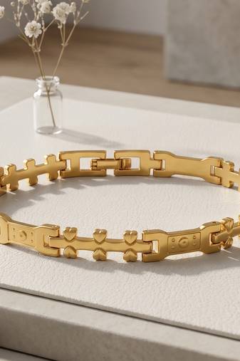 Brass micron gold plated bracelet for women girls