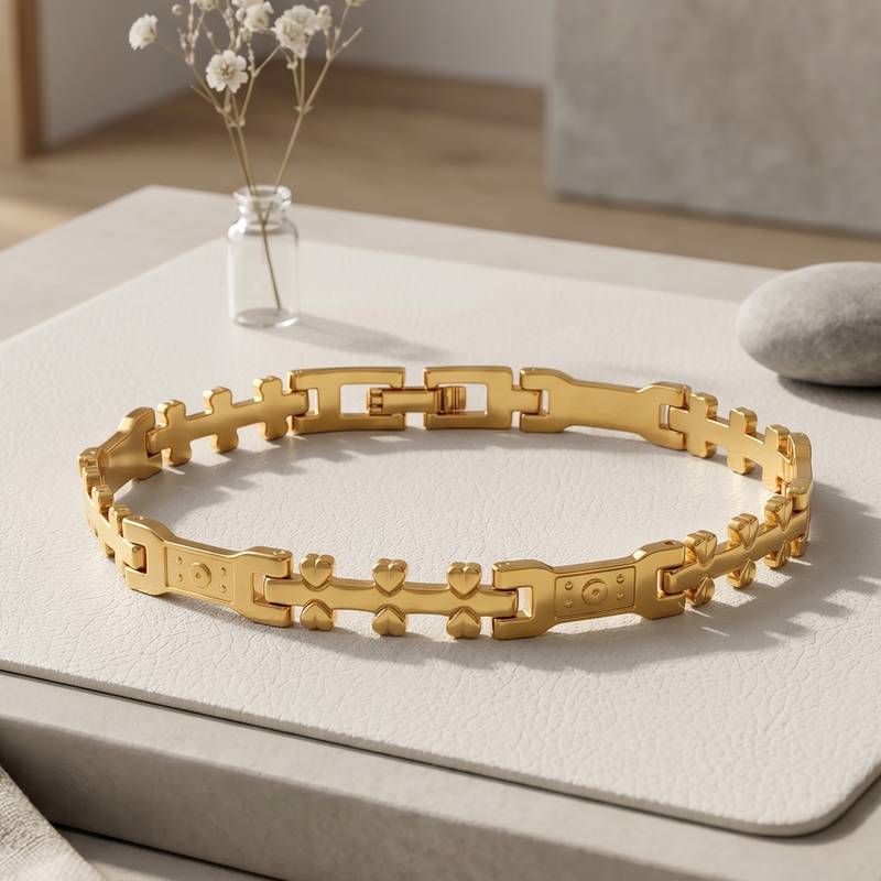 Brass micron gold plated bracelet for women girls