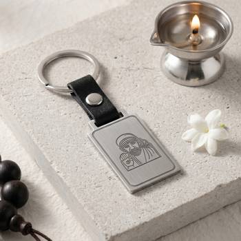Stainless steel shirdi sai baba kerychain 1