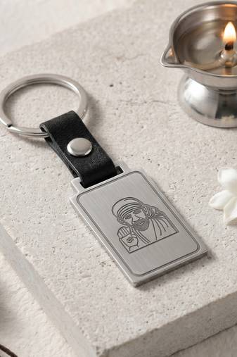 Stainless steel shirdi sai baba kerychain