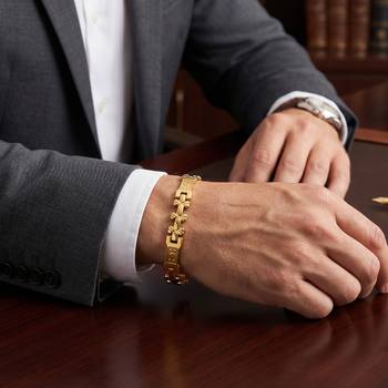 Brass micron gold plated bracelet for women girls 4