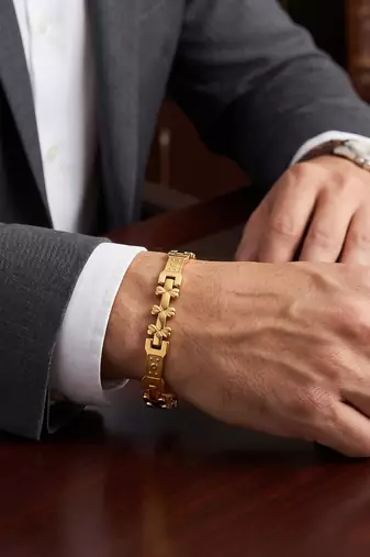 Brass micron gold plated bracelet for women girls