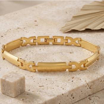 Brass gold plated bracelet for men women 1