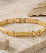 Brass gold plated bracelet for men women