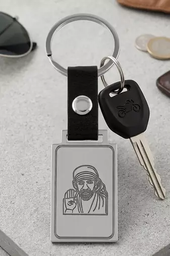 Stainless steel shirdi sai baba kerychain