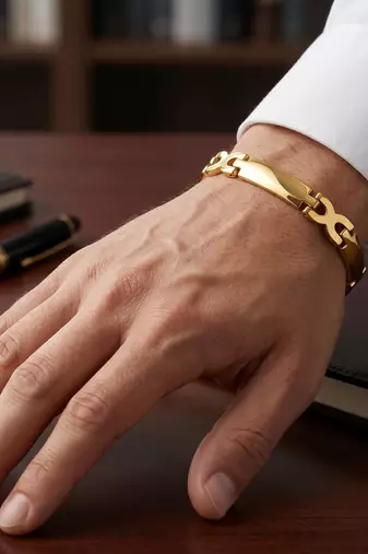 Brass gold plated bracelet for men women