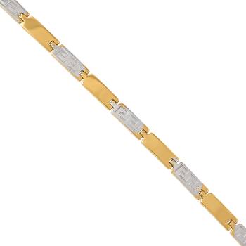 Brass dual tone gold plated bracelet for men women 2