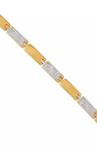 Brass dual tone gold plated bracelet for men women