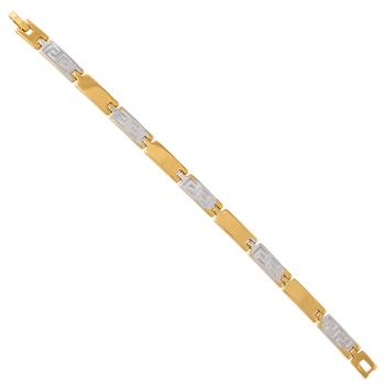 Brass dual tone gold plated bracelet for men women 3