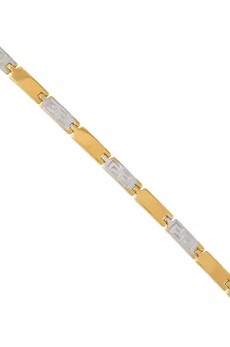 Brass dual tone gold plated bracelet for men women