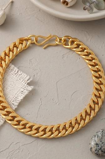 Brass micron gold bracelet for women