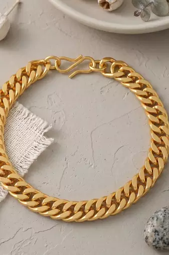 Brass micron gold bracelet for women