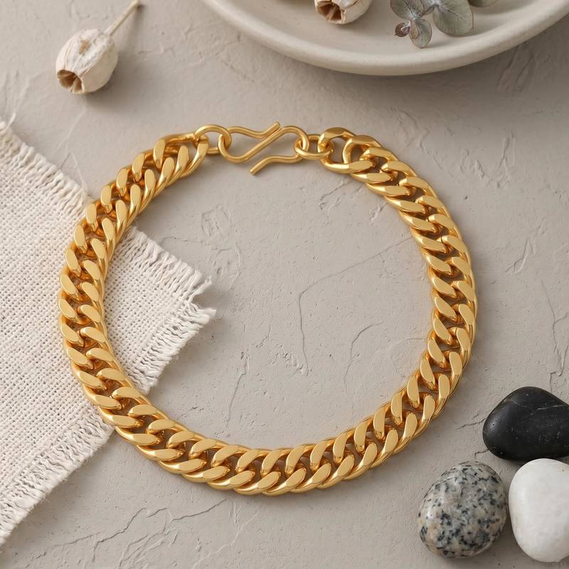 Brass micron gold bracelet for women