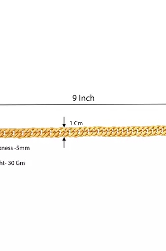 Brass micron gold bracelet for women