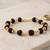 Pure genuine panchmukhi black rudraksh hindu spiritual shiv jewellery bracelet for men