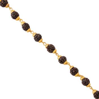 Pure genuine panchmukhi black rudraksh hindu spiritual shiv jewellery bracelet for men 2