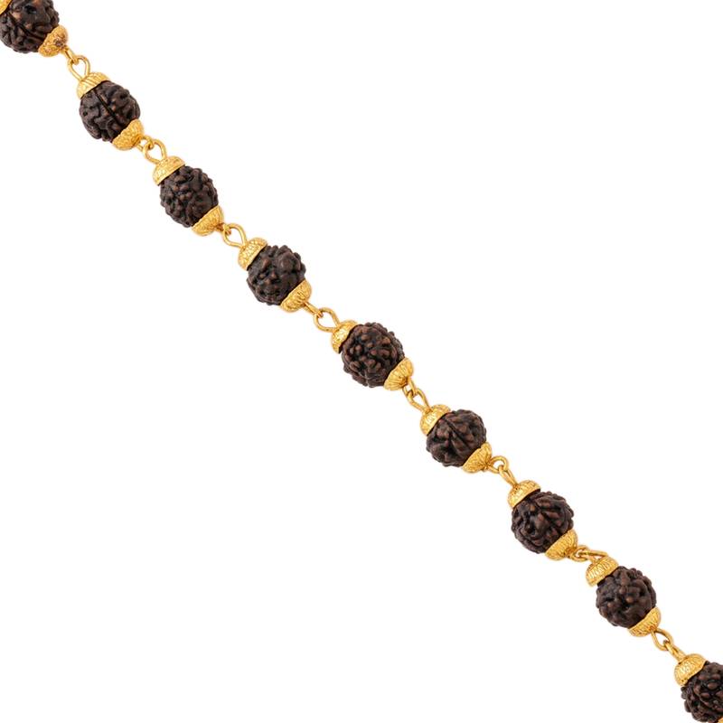Pure genuine panchmukhi black rudraksh hindu spiritual shiv jewellery bracelet for men