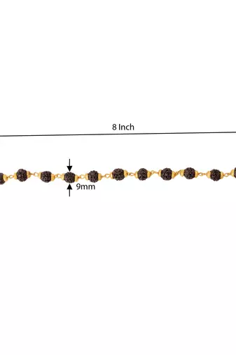 Pure genuine panchmukhi black rudraksh hindu spiritual shiv jewellery bracelet for men