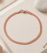 Pure copper snake chain design sleek simple bracelet for women
