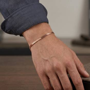 Pure copper snake chain design sleek simple bracelet for women 4