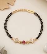 Brass gold mangalsutra matching bracelet for women