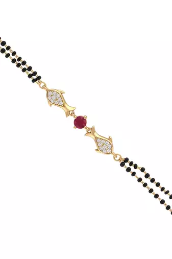 Brass gold mangalsutra matching bracelet for women
