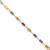 Brass gold plated semi precious stone bracelet for women