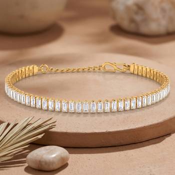 Brass imitation diamond moissanite bracelet for women 1