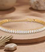 Brass imitation diamond moissanite bracelet for women
