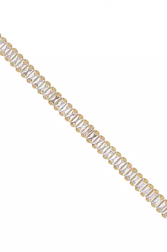 Brass imitation diamond moissanite bracelet for women