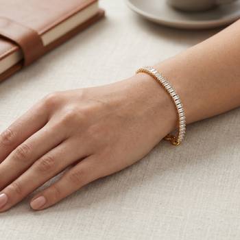 Brass imitation diamond moissanite bracelet for women 3