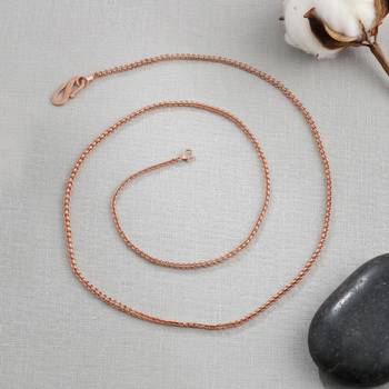 Pure copper simple sober chain for men women boys girls kids 1