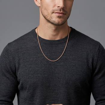 Pure copper simple sober chain for men women boys girls kids 4