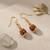 Brass gold natural original panchmukhi rudraksh earrings for men women