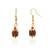 Brass gold natural original panchmukhi rudraksh earrings for men women