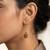Brass gold natural original panchmukhi rudraksh earrings for men women