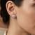 Brass platinum plated imitation diamond moissanite solitaire stud earrings for women girls