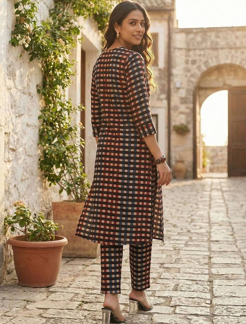 Women Cotton Kurta with Trousers