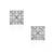 Brass antique silver square shaped moissanite earrings for women girls