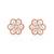Brass gold plated floral design moissanite earrings for women girls