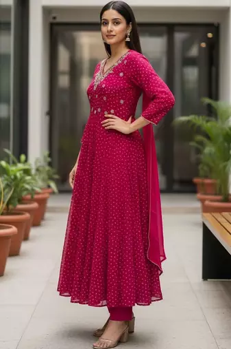 Women Ethnic Motifs Printed Panelled Kurta with Trousers & With Dupatta