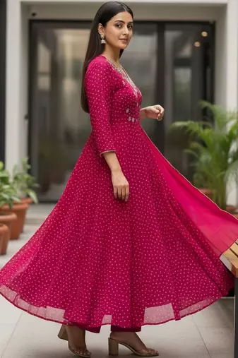 Women Ethnic Motifs Printed Panelled Kurta with Trousers & With Dupatta