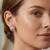 Brass pink rose gold plated moissanite imitation diamond stud earrings for women