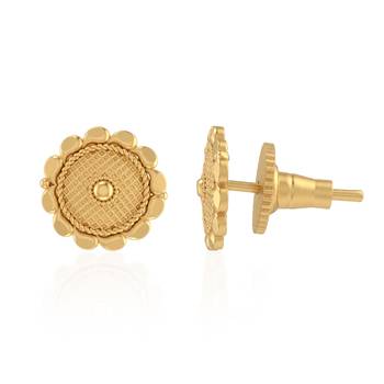 Brass micron gold plated stud earrings for women traditional jewellery 3