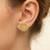 Brass micron gold plated stud earrings for women traditional jewellery